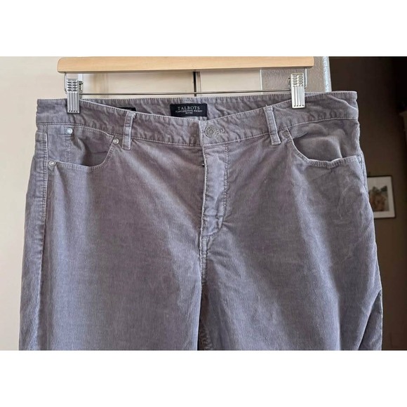 Women's Gray Talbots Flawless Five-Pocket Straight Corduroy Pants-Size 14P - Picture 7 of 9